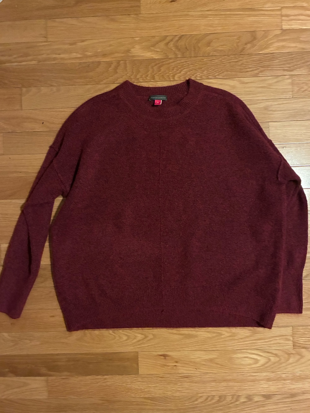 Vince Camuto Burgundy Crewneck Sweater